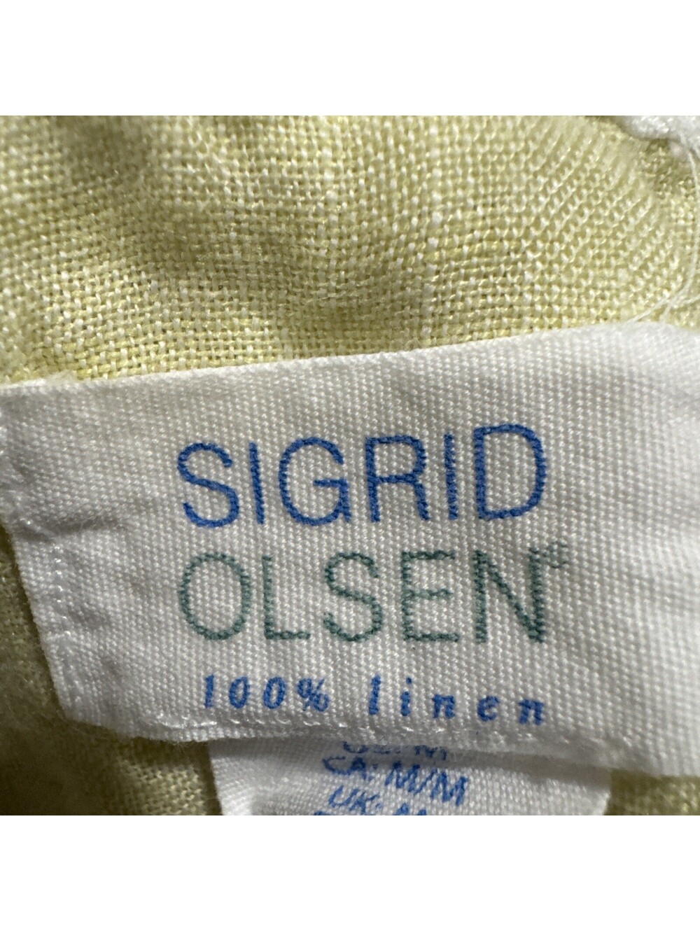 Sigred Olsen 100% Linen Button Down Roll Tab Long Sleeve Sz M Travel Minimalist - Picture 3 of 15